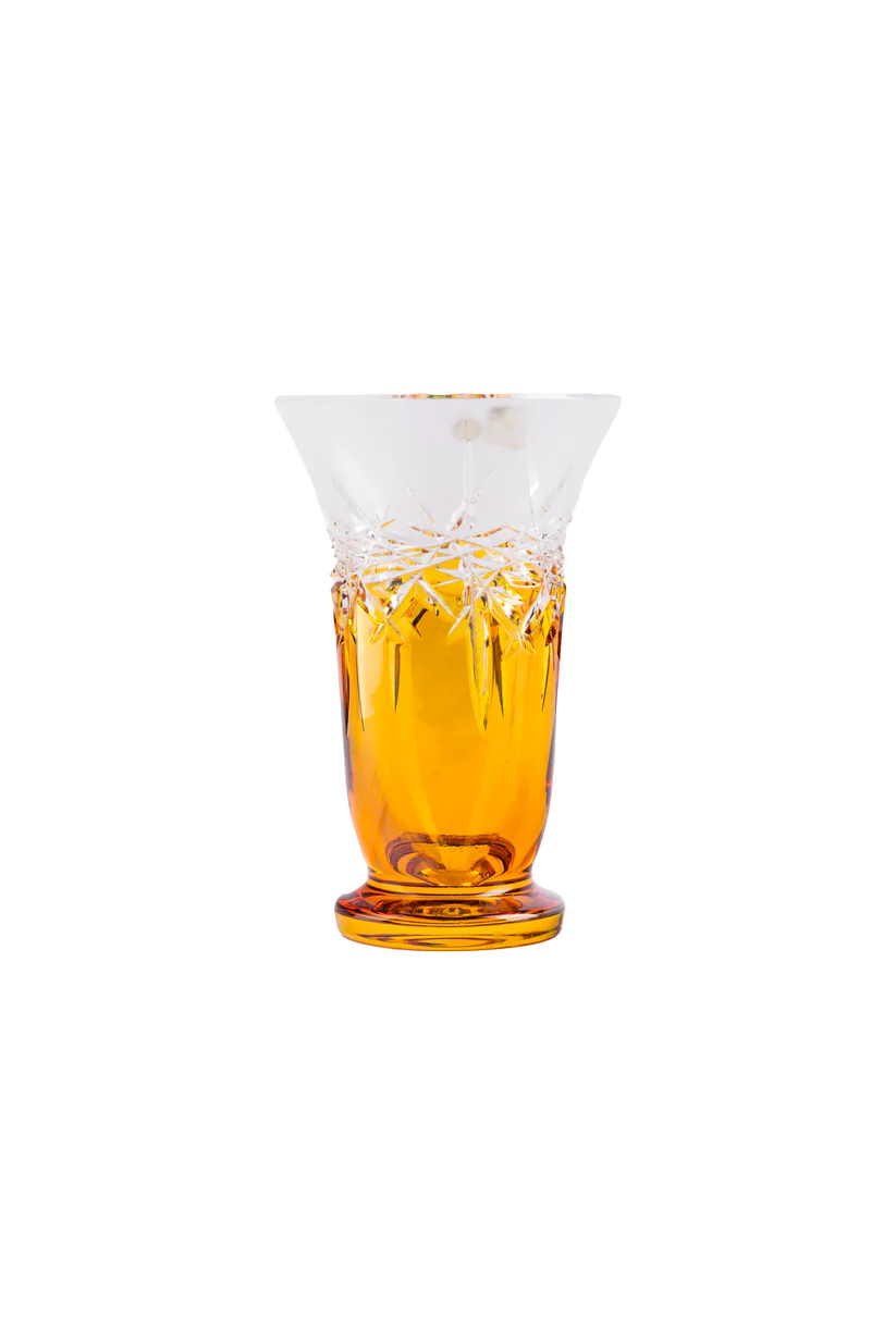 CAESAR CRYSTAL BOHEMIAE- Caramel Vase