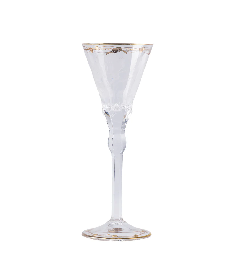 MOSER - Paula Champagne Glass- A Rose Gem on a Well Laid Table