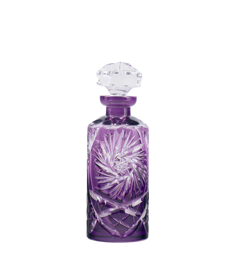 CAESAR CRYSTAL BOHEMIAE - Periwinkle Touch – Pretty & Perfect Refillable Perfume Glass Bottle