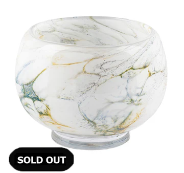 JIRI PACINEK - Aurora from the Arctic - Coral and White Candy Bowl
