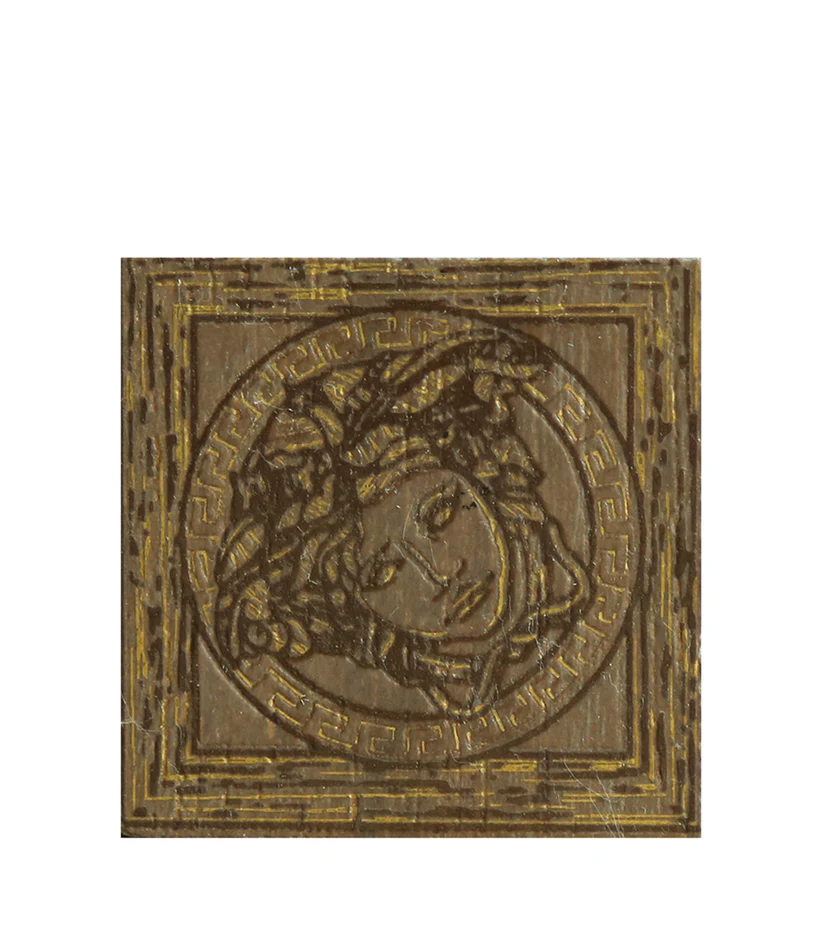 Versace Tiles- Tozz Med Oro Moka Elite (120391) -This tile talks about nothing, but Pure Beauty given the Medusa Logo so distinctly imprinted upon it.