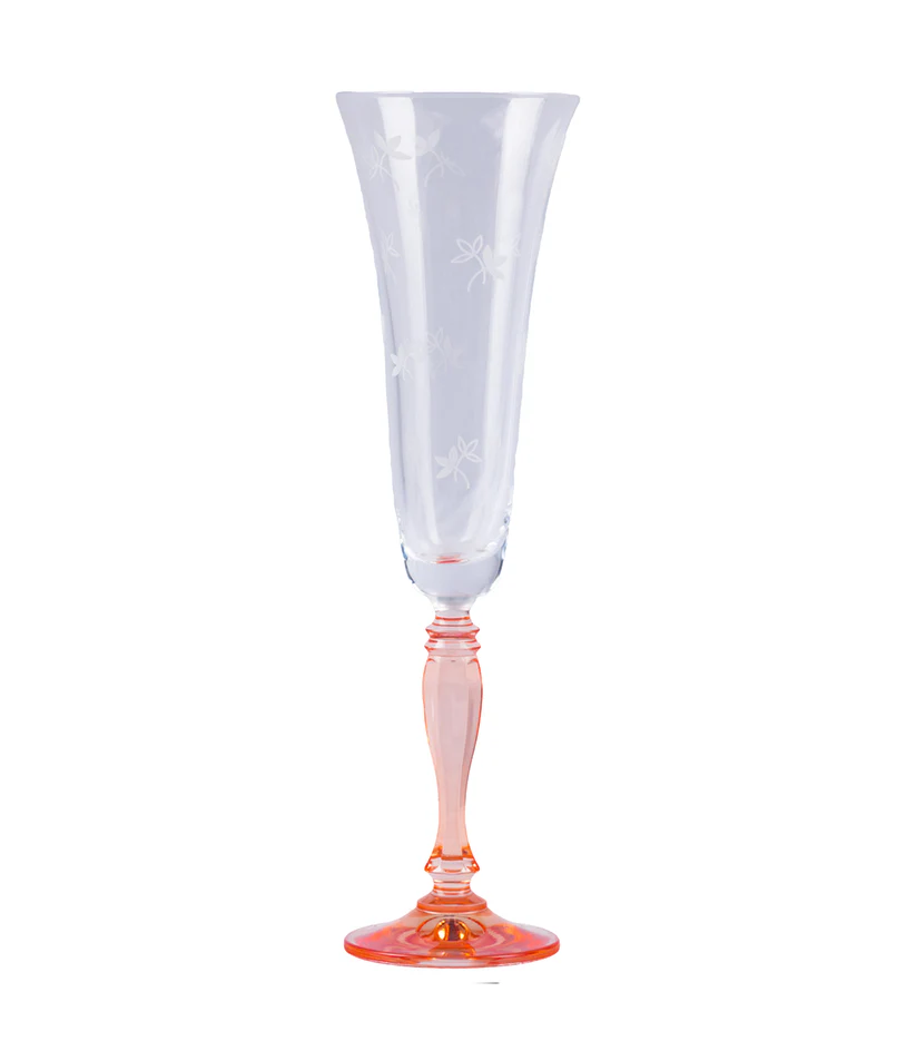 CAESAR CRYSTAL BOHEMIAE- Crystal-cut glass - Enliven your Soiree with this Stunning Flute Glass