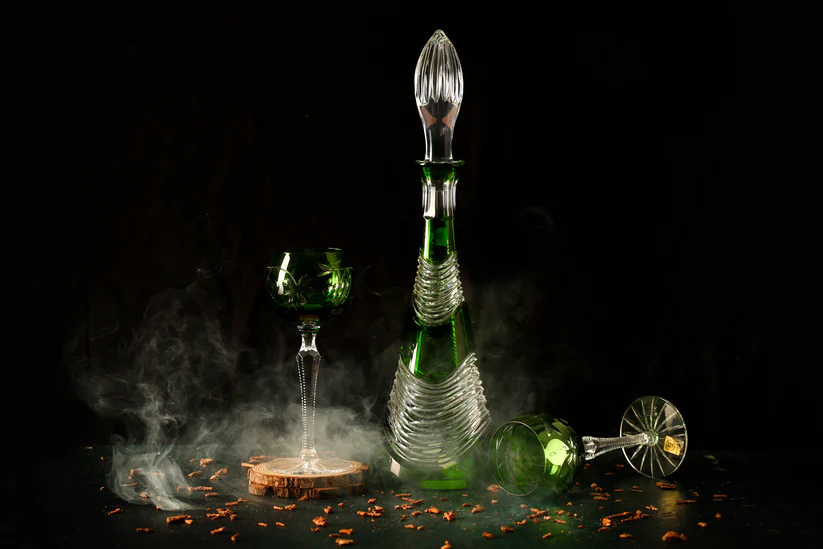 CAESAR CRYSTAL BOHEMIAE - Emerald Tumbler with Glasses - Invite the Class to any Occasion with This One Of A Kind Set.