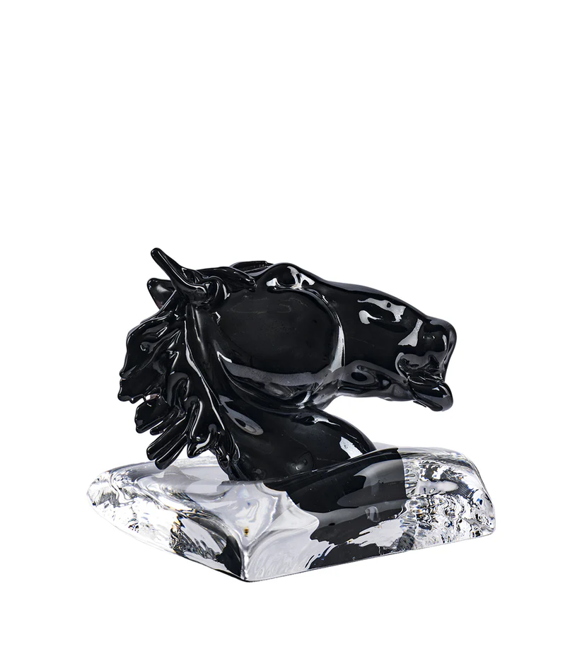 JIRI PACINEK - Roman Black Knight- Unique Satin-Finish Horse Showpiece.