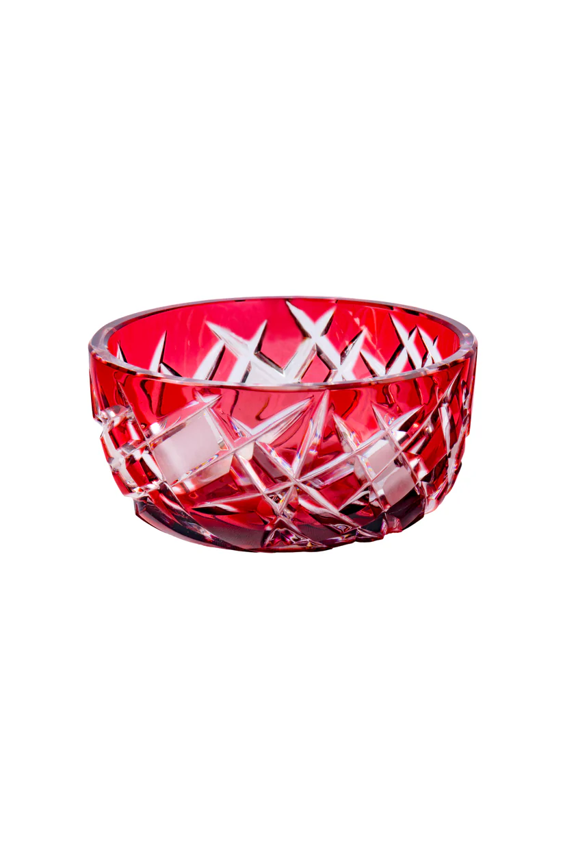 CAESAR CRYSTAL BOHEMIAE - Anthurium Bowl of the Gods - Brilliantly Crafted Crystal Bowl.