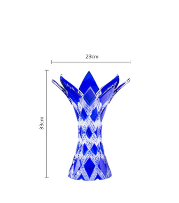 CAESAR CRYSTAL BOHEMIAE - Blue Roman Vase - Starry Night Wonder
