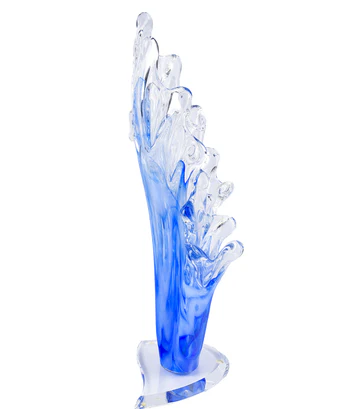 PRECIOSA - Abstract Blue Vase – Handcrafted vase ideal for floral arrangement or as a standalone centerpiece. Regular