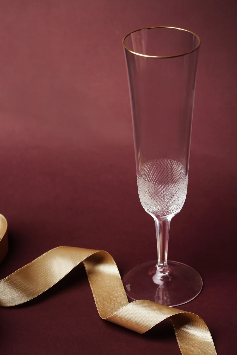 MOSER - Sheen Midas Touch - Golden Rimmed Fancy Drinkware.